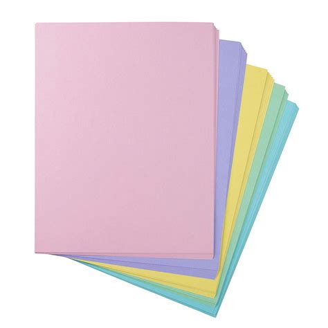 Colored Paper 50 Count 85 X 11 Letter Size Card Stock Paper For