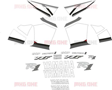 yamaha yzf r1 2005 stickers set mxg one best moto decals
