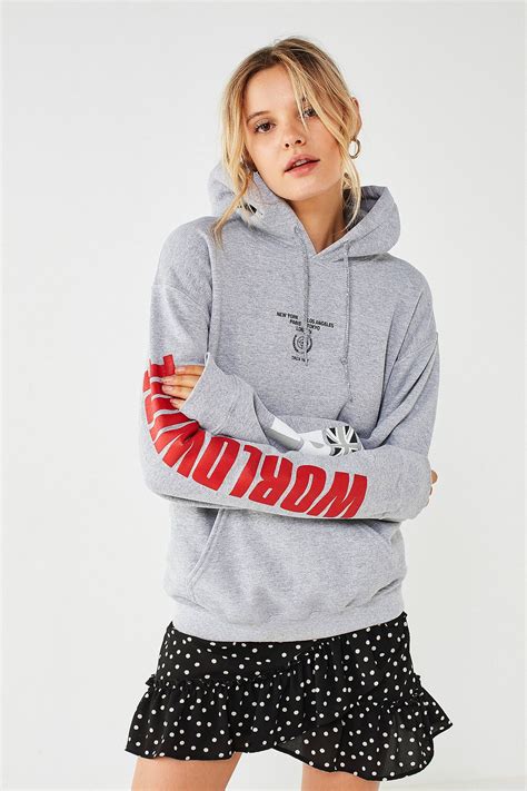 Shop for grey hoodies women online at target. Worldwide Hoodie Sweatshirt (With images) | Sweatshirts hoodie