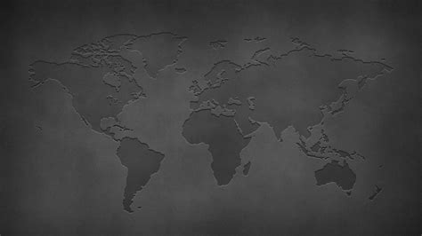 Grey Map Of The World