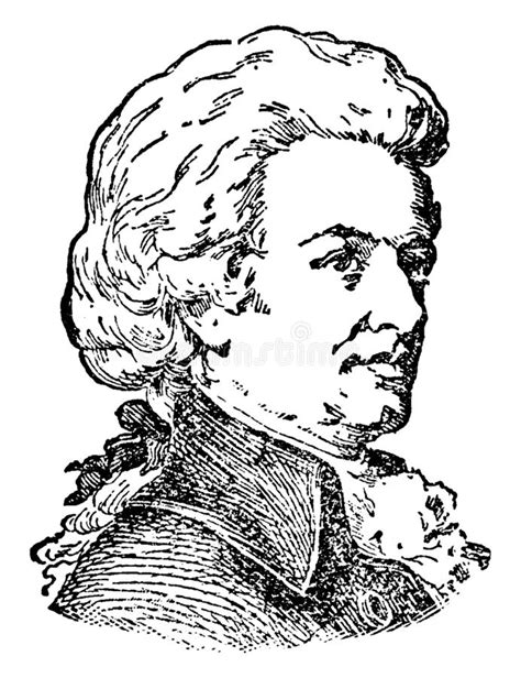Componist Wolfgang Amadeus Mozart Vector Portret Vector Illustratie