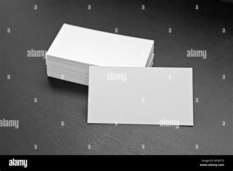 Blank Business Cards On A Black Background Identity Design Corporate