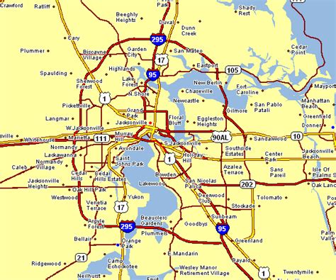 Area Map Of Jacksonville