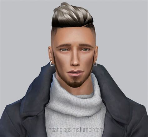 Slickback Undercut Hair For Males At Hoanglaps Sims Sims 4 Updates