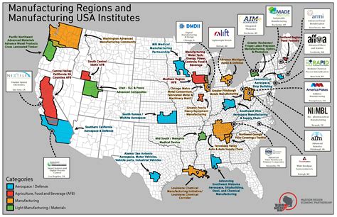 National Imcp Map Economic Business Development Madison Wi Region