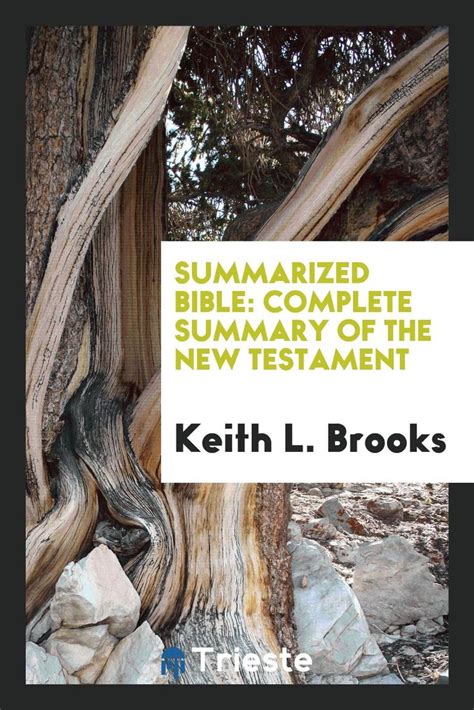 Summarized Bible Complete Summary Of The New Testament By Keith L