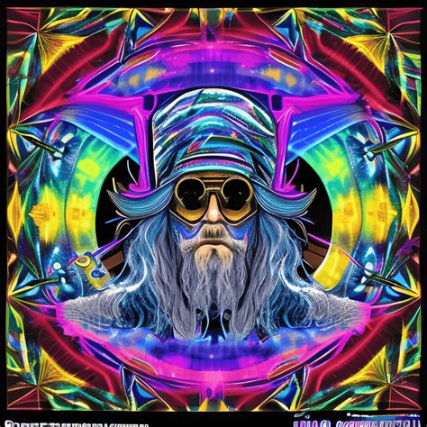 Psychedelic Wizard Graphic · Creative Fabrica