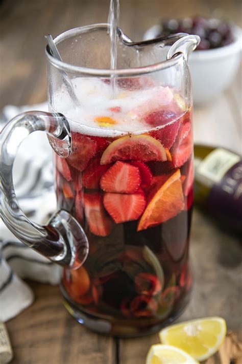 Cherry Strawberry Lemonade Sangria The Forked Spoon