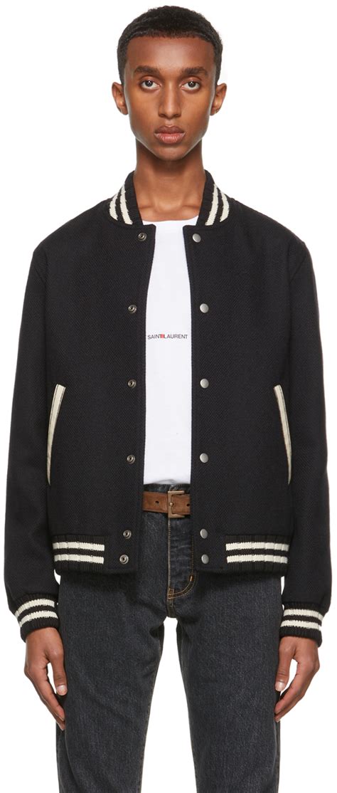 Yves Saint Laurent Black Wool Jacket Under Blast Sales