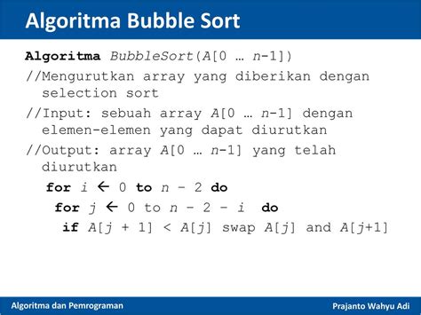 31 contoh soal algoritma bubble sort febian roy