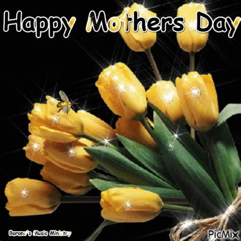 Yellow Tulips Happy Mothers Day  Pictures Photos And Images For