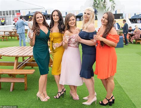 Boozy Epsom Racegoers Don Figure Hugging Frocks And Plunging Necklines