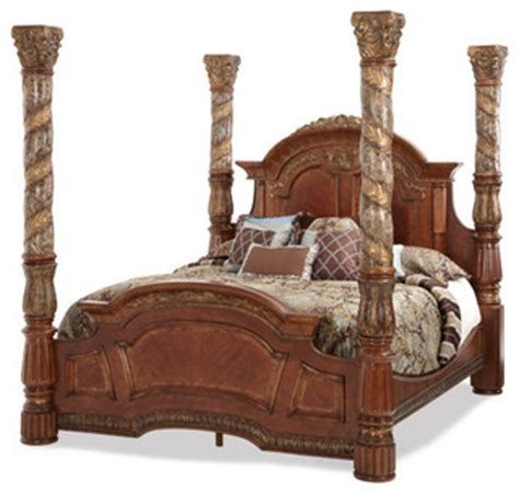 Perfect bed frame to become the centerpiece of your bedroom; Villa Valencia California King Poster Bed - Victorian ...