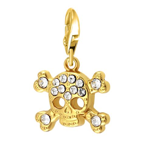 Socharm Skull Charm Decorated With Scintillants Crystals