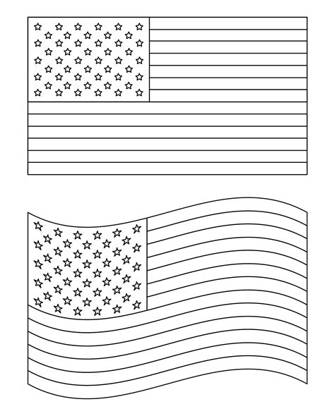 American Flag 50 Stars Template Printable