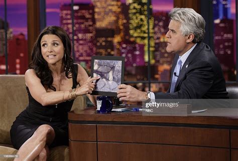 Actress Julia Louis Dreyfus During An Interview With Host Jay Leno On