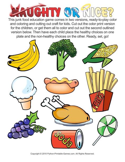 Healthy Foods Printable