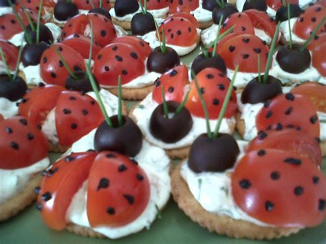 Why make it when you can fake it? Ladybug Appetizers | Holiday appetizers, Ladybug appetizers, Fun kids food