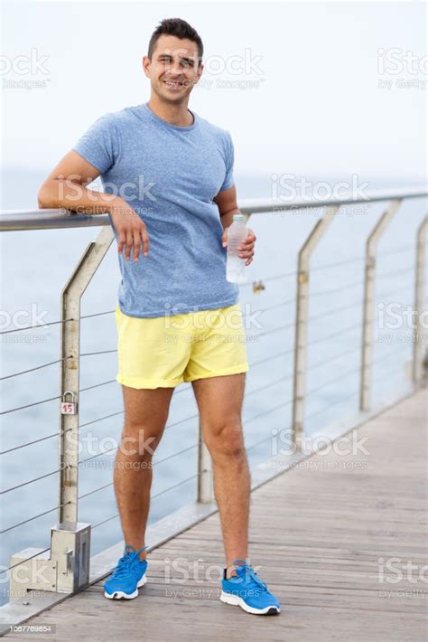 Man Drinking Water During Workout Stock Photo Download Image Now
