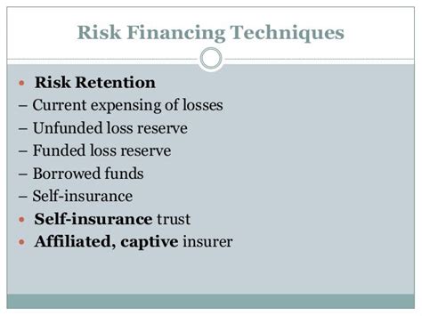 Risk Financing