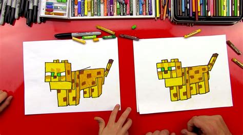 How To Draw A Minecraft Ocelot Art For Kids Hub Art For Kids Hub