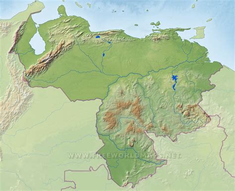 Venezuela Physical Map