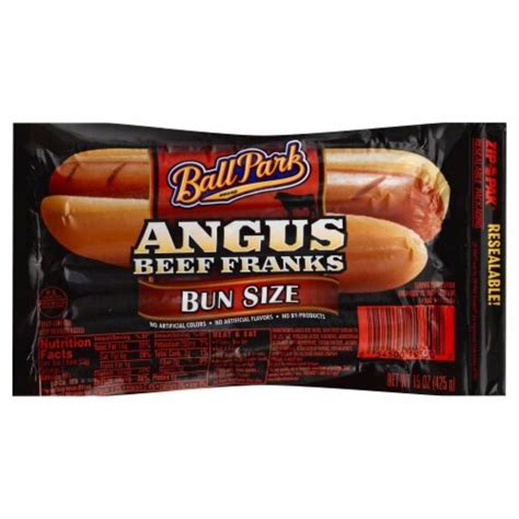 Ball Park Bun Size Angus Beef Franks 8 Ct 15 Oz Frys Food Stores