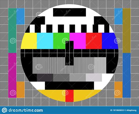 Tv Colour Bars Test Card Screen Smpte Television Color Test
