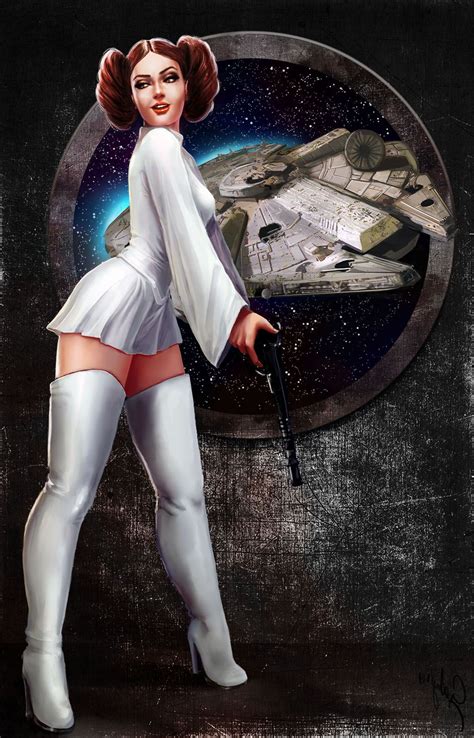 Leia Pinup By Phoenixnightmare On Deviantart Star Wars Princess Star Wars Sexy Leia Star Wars