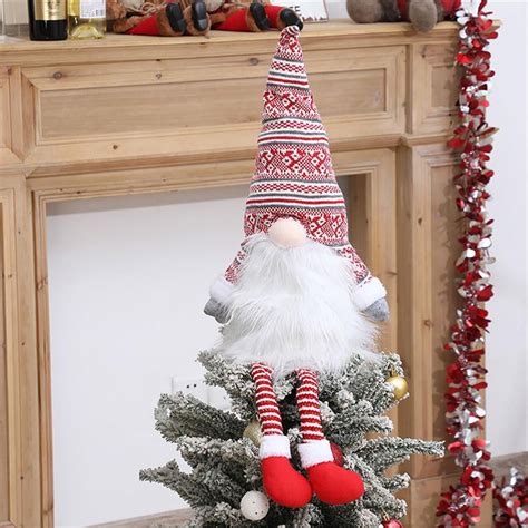 Aihome Gnome Christmas Tree Topper Decorative Scandinavian Tomte