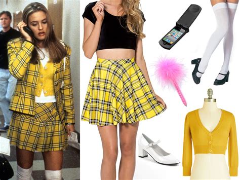 Dionne's clueless tartan plaid black white high waist skirt and open front jacket with collars like dionne's! How To Dress Like Cher, Dionne And Tai From 'Clueless ...