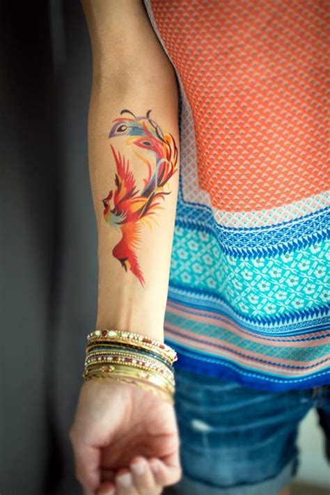 Watercolor Phoenix Tattoo At Getdrawings Free Download