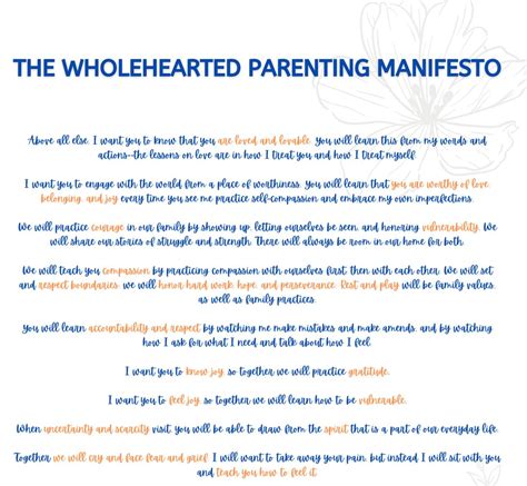The Wholehearted Parenting Manifesto Etsy