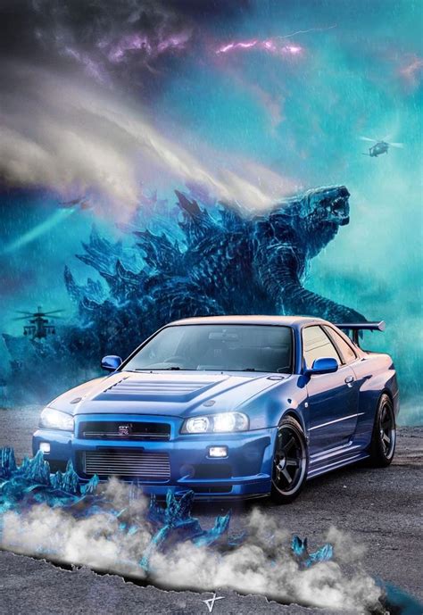 Godzilla Nissanskyline R34 Image By Issacaredit Nissan Gtr Skyline