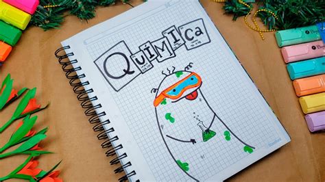 Nueva Caratula De Quimica Fácil Y Bonita🌷 Portadas Para Tus Cuadernos