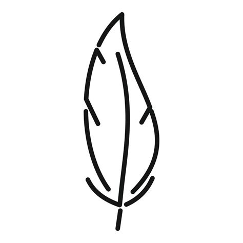 Contour Feather Icon Outline Vector Pen Bird Vector Art At Vecteezy