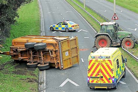 Telford Rush Hour Traffic Chaos After Tractor Trailer Crash