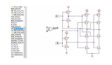 2 input xor gate cmos schematic