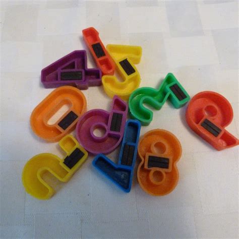 Plastic Number Magnets Complete Set 0 9 Magnetic Numbers Etsy