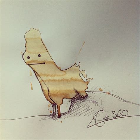 Artist Creates Monsters From Random Coffee Stains