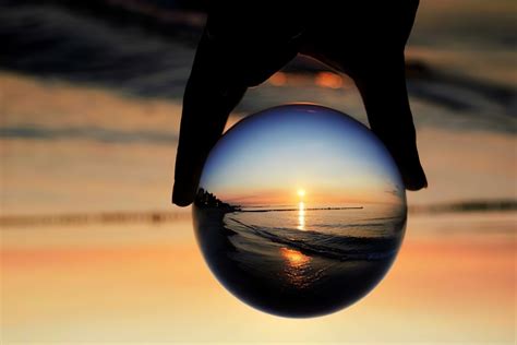 Free Images Sunsets Sunset Nature Beach Crystal Ball Reflection