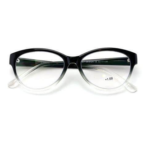 Women Cateye No Line Progressive Trifocal Clear Lens Reading Glasses