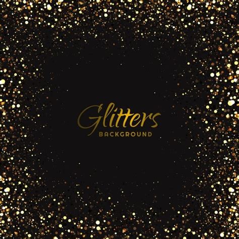 Elegant Black Background With Colorful Glitter Sparkles Vector Glitter