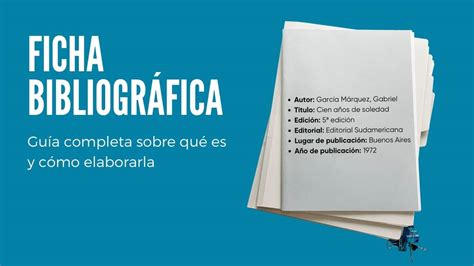 Ficha Bibliografica Descubre Que Es Una Ficha Bibliografica