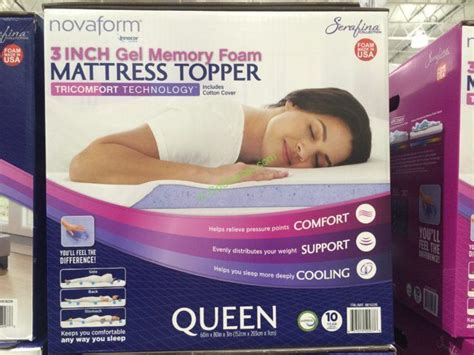 When to get a mattress topper best latex mattress topper: Novaform Serafina TriComfort 3" Gel Memory Foam Mattress ...