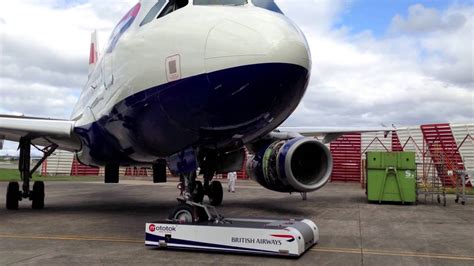 Airbus 320 With Mototok Towbarless Tug For British Airways Youtube