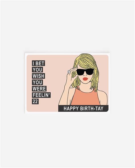 Taylor Swift Birthday Card Printable