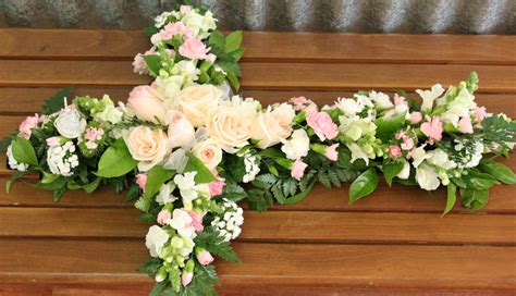 Cross Shaped Floral Tribute For Funerals And Memorial Services In