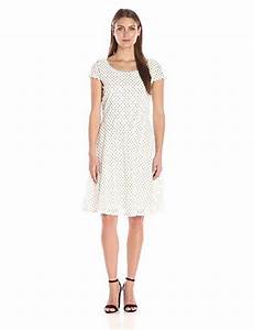 Ronni Women 39 S Dot Circle Lace Fit And Flare Lace Dress Review