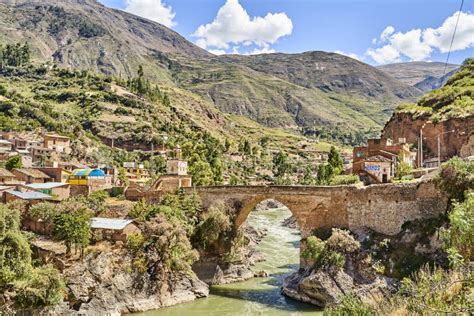 Village In Andes Mountains Stock Image Image Of Mountains 185318351